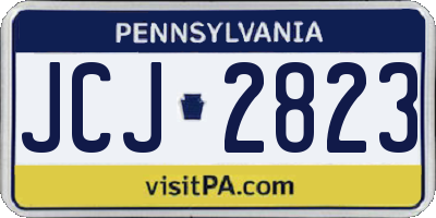 PA license plate JCJ2823