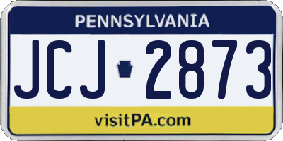 PA license plate JCJ2873