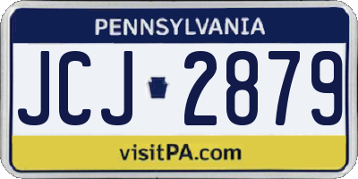 PA license plate JCJ2879