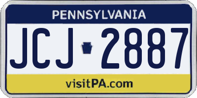 PA license plate JCJ2887