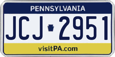 PA license plate JCJ2951