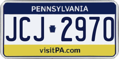 PA license plate JCJ2970