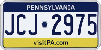 PA license plate JCJ2975