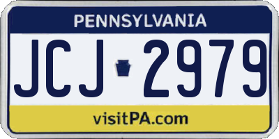 PA license plate JCJ2979