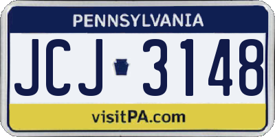 PA license plate JCJ3148