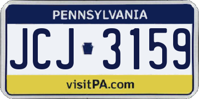 PA license plate JCJ3159