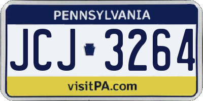 PA license plate JCJ3264