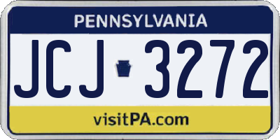PA license plate JCJ3272