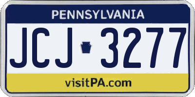 PA license plate JCJ3277