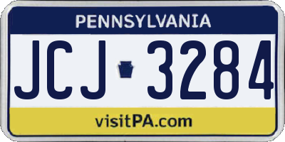PA license plate JCJ3284