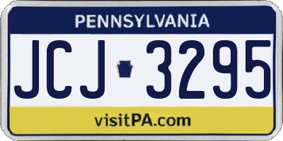 PA license plate JCJ3295