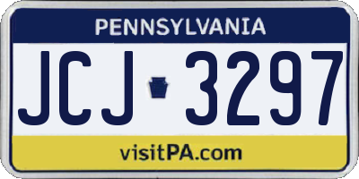 PA license plate JCJ3297