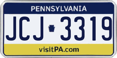 PA license plate JCJ3319