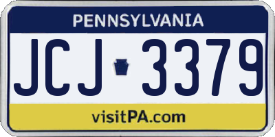 PA license plate JCJ3379