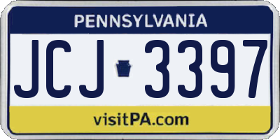 PA license plate JCJ3397