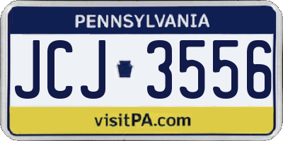 PA license plate JCJ3556