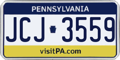 PA license plate JCJ3559