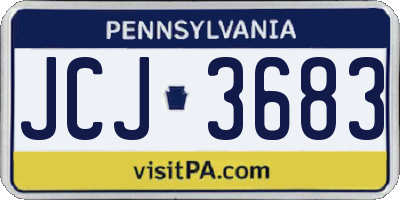 PA license plate JCJ3683