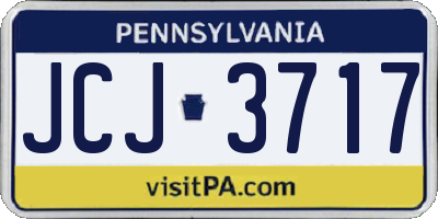 PA license plate JCJ3717