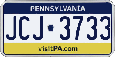 PA license plate JCJ3733