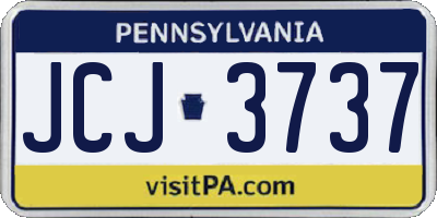PA license plate JCJ3737