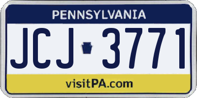 PA license plate JCJ3771