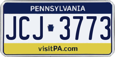 PA license plate JCJ3773