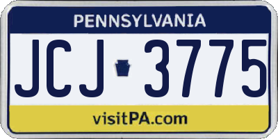 PA license plate JCJ3775