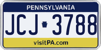 PA license plate JCJ3788