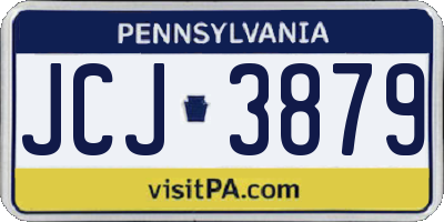PA license plate JCJ3879