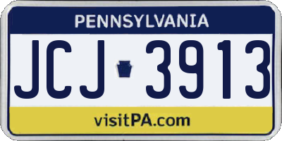 PA license plate JCJ3913