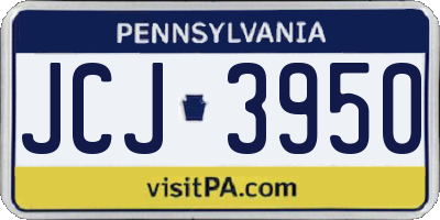 PA license plate JCJ3950