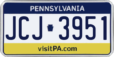 PA license plate JCJ3951