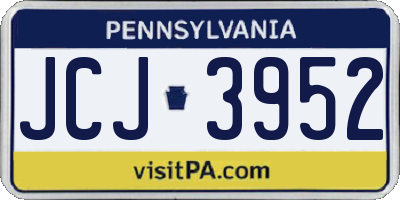 PA license plate JCJ3952