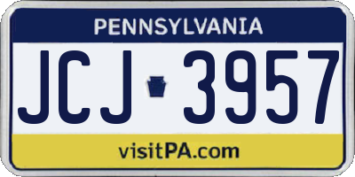 PA license plate JCJ3957