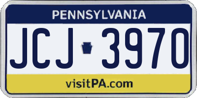 PA license plate JCJ3970