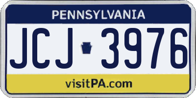PA license plate JCJ3976