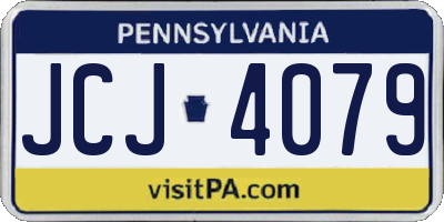 PA license plate JCJ4079