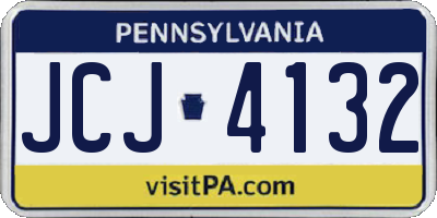 PA license plate JCJ4132