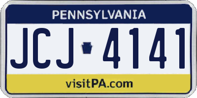 PA license plate JCJ4141