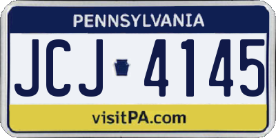 PA license plate JCJ4145