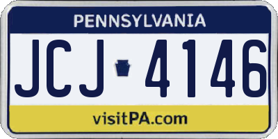 PA license plate JCJ4146