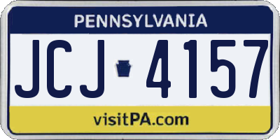 PA license plate JCJ4157