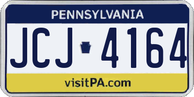 PA license plate JCJ4164