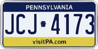 PA license plate JCJ4173