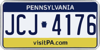 PA license plate JCJ4176