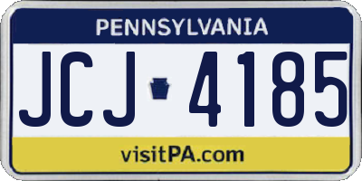 PA license plate JCJ4185