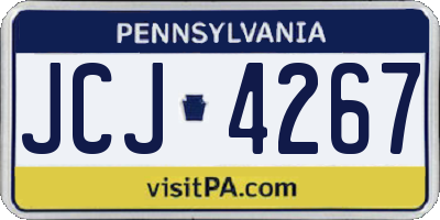 PA license plate JCJ4267