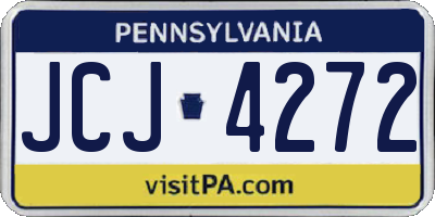 PA license plate JCJ4272