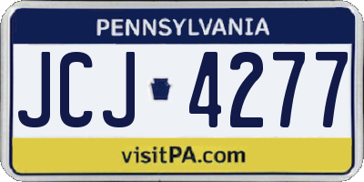 PA license plate JCJ4277